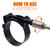 ISPINNER 4 Pack 1.5 Inch Stainless Steel T-Bolt Hose Clamps, Clamp Range 44-50mm for 1.5" Hose ID (Black)