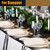 Roshtia 50 Pack Disposable Dinner Napkins with Pocket, White, Gold