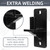 Rasugarlary Wall Mount Gate Hinges, Black Farm Gate Hinge, 4 Pack Chain Link Fence Gate Hinge with 5/8 Hinge Pin (Screws Included), Heavy Duty Gate Hinges for Metal Gates Wooden Fences…