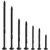 Wensilon #8 * 2" Black Deck Screws, (311pcs) 2 lbs.Exterior Wood Screws, Rust Resistant epoxy Coated, Bronze, T20 Star Bit