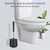 SetSail Toilet Brush and Holder, Toilet Bowl Brushes Holde, Black