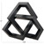 Deco 79 Metal Geometric Decorative Sculpture Abstract Shaped Home Decor Statue, Accent Figurine 12" x 13" x 7", Black