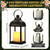 Kittmip 8 Pcs 10 Inch Dark Bronze Decorative Candle Lantern Bulk for Wedding Centerpieces Bronze Lanterns with LED Flameless Candle Indoor Outdoor Battery Powered Hanging Lights for Wedding Party