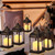 Kittmip 8 Pcs 10 Inch Dark Bronze Decorative Candle Lantern Bulk for Wedding Centerpieces Bronze Lanterns with LED Flameless Candle Indoor Outdoor Battery Powered Hanging Lights for Wedding Party