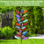 HEYTIMI 1 Pcs Tall Wine Bottle Tree 30 Wine Bottle Tree Outside 70.8 Inch Christmas Bush Colorful Holder Artificial Black Metal Trees Garden Decorative for Wedding Outdoor Decor