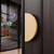 HMXBTO Solid Oak Wood Door Handle Pull 7.9-inch Diameter Half-Round, Natural Oak Finish with Mounting Hardware, Ergonomic Grip Design for Tempered Glass, Barn and Sauna Doors
