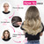 Niceone Hair Auburn Wig for Women, 18 Inch Middle Part Wavy Synthetic Wig