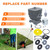 Hyceker 330LK Cylinder Piston Kit for Husqvarna 130C 130L 330LK String Trimmer Weed Eater Parts, 35mm for Husqvarna 125L 128LD Piston Cylinder Kit, Top End Kit with Gasket Seals Spark Plug 545008082