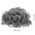 Kisangel Old Lady Wig Grey Curly Cosplay Costume Wig