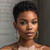 BeiSDWig Short Afro Kinky Curly Wig, Natural Black, Pixie Cut Style (Black)