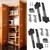 Mdkave 16inch Pocket Door Slides with Hinges,Pocket Cabinet Door Hardware Kit,Space Saving Sliding System for Cabinets (16inch,1Set)