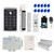 Door Access Control System Kit RFID Keypad 280KG/600lbs Electric Magnetic Door Lock Kit Home Security System 110-240V AC to 12v DC 3A 36w Power Supply with Exit Button Doorbell Chime Remote Control