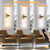 Amansour Battery Operated Wall Sconces Set of 2: Rechargeable Battery Powered Gold Wall Lamp, Dimmable Wall Lights Fixtures for Living Room/Bathroom 15.3in (2 Pack)