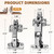 Corner Cabinet Hinge 180°&135° Soft Close for Lazy Susan Bifold Doors, 4P