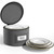 Sorbus China Storage Containers, with Lid (Dessert Plate Storage, Gray)