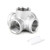 GASHER 1Pc 304 Stainless Steel 1/2 Inch Female 5-Way Cross Pipe Fitting