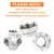 GASHER 1Pc 304 Stainless Steel 1/2 Inch Female 5-Way Cross Pipe Fitting