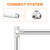 GASHER 1Pc 304 Stainless Steel 1/2 Inch Female 5-Way Cross Pipe Fitting