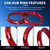 LUJIANI Red Universal Hub Centric Ring, 73.1 mm OD to 56.1 mm ID Centerbore, Aluminum Alloy Wheels Center Shaft Shock Absorbing Hubrings, Hub Adapter Rings Compatible with Most Vehicles, Pack of 4