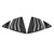 Rifoda for New Camry Window Louvers Air Vent Scoop Shades Cover Blinds Fit for Toyota Camry 2025 2026 Rear Side Window Louvers Decoration Trims ABS Material 2PCS (Bright Black)
