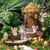 Leyndo 28 Pcs Solar Fairy Garden Kit, Miniature Light up House, Retro
