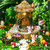 Leyndo 28 Pcs Solar Fairy Garden Kit, Miniature Light up House, Retro