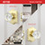 Heittis 4 Pack Crystal Privacy Door Knob, Heavy Duty Crystal Door Knobs Privacy Interior Gold Door Knob for Bathroom & Bedroom,Satin Brass Finished