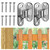 Gate Hinges Heavy Duty Gate Hinge, HAGWARE SUS304 2 Packs Fence Gate Hinges with 8pcs Wooden Screws, Wall Mount Gate Hinge for Wooden Fence with 5/8'', Farm Gate Heavy Duty Wood Fence