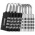 8 Pack Combination Lock, 4-Digit Padlock Keyless, Resettable Metal Luggage Locks, Weatherproof Alloy Travel Lock for Backpack, Gym, School, Locker, Fence, Gate, Hasp, Case, Black Silver-by GIVERARE