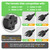 [4-in-1]12AWG Flat 15 Amp Household AC Plug to 20 Amp T Blade Adapter Cable 1FT, Thin-Type 45 Degree 15A 125V to 20A 250V Power Extension Cord Converter,Nema 5-15P to 5-15R/5-20R, 5-15P to 6-15R/6-20R