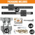 Pocket Door Slide Concealed Hardware Kit for Cabinet Wardrobe, 16in 4-Pack