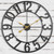 AOJIATI Large Clock, 24 Inch Wall Clock Battery Operated, Modern Black Metal Decorative Outdoor Clock for Patio, Pool Area, Kitchen, Garden, Deck, Farmhouse, Living Room