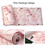 10X0.53M Romantic Baby Pink Flamingo Feathers Textured Non-Woven Wallpaper Roll for Bedroom Livingroom 1.73' W x 32.8' L=5.3㎡ (57sq.ft)