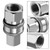 Piodelo 4 Sets Pressure Washer Fittings and Adapters, NPT 3/8 Inch Stainless Steel Male and Female Quick Connector Kit, Power Washer Quick Connect Fittings Hose Accessories (Internal Thread)