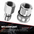 Piodelo 4 Sets Pressure Washer Fittings and Adapters, NPT 3/8 Inch Stainless Steel Male and Female Quick Connector Kit, Power Washer Quick Connect Fittings Hose Accessories (Internal Thread)