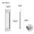 Ravinte 2 Pack Brushed Nickel Sliding Closet Door Handles, 8in Length