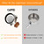 51mm Bottomless Portafilter 3 Ears Compatible with CASABREWS CM5418 and 3700 Series | with Stainless Steel Double Shot Capacity Cup Filter Basket