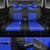 CAR PASS Leather Seat Covers Full Set Universal Water Resistant 3D Foam Back Support, Luxury Comfort Automotive 5 Seat Covers All Season Fit for SUV,Sedan,Van, Airbag Compatible Elegance(Blue Black)