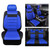 CAR PASS Leather Seat Covers Full Set Universal Water Resistant 3D Foam Back Support, Luxury Comfort Automotive 5 Seat Covers All Season Fit for SUV,Sedan,Van, Airbag Compatible Elegance(Blue Black)