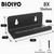 BLOLYO Black 0.14 Inch Thick Acrylic Vinyl Record Shelf, 4 Inch Wall Mount Album Holder Display, 8 Pack LP Record Frame for Wall Decor