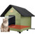 Heated Cat Houses for Outdoor Cats - Elevated Weatherproof Insulated Heated Outdoor Cat House for Winter - Feral Cat Shelter for Outside Cats - Outdoor Heated Cat House (Green)