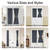 Vatge Sidelight Curtains for Front Door, 12 Inch Wide Narrow Window Curtains for Side Door, 1 Panel, W12 x L72, Grey