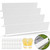 Gutter Valley Splash Guards, 15.7 x 3.5 Inch 4 Pack Gutter Guard, Aluminum Rain Gutter Guard Downspout Rain Diverter for Roof Shingle, Rain Drip Guard for Straight House (White)