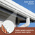 Gutter Valley Splash Guards, 15.7 x 3.5 Inch 4 Pack Gutter Guard, Aluminum Rain Gutter Guard Downspout Rain Diverter for Roof Shingle, Rain Drip Guard for Straight House (White)