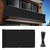 INFRANGE 2.5' x 12' Balcony Privacy Fence Screen Mesh Windscreen Fencing Shield Cover Included Cable Ties for Deck Apartment Porch Backyard Patio Outdoor, Black