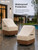 ANartcle Outdoor Swivel Lounge Chair Cover 2 Pack,Waterproof Heavy Duty Lawn Patio Chair Covers,Patio Swivel Chair Covers for Outdoor Furniture (33 W x 35 D x 38.5 H inches)Beige&brown