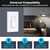 BESTTEN 6PK Slim Dimmer Light Switch, Single Pole or 3 Way Dimmable Switch