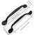 CABDM 10 Pack Rustic Black Hammered Cabinet Pulls - Vintage Kitchen Cabinet Hardware, 5 Inch (128mm) Hole Center
