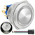 30mm Latching Push Button Switch Big Button White DPDT/SPDT Waterproof IP67 with 24V LED Metal Stainless Steel Start Switch 1.18" Mounting Hole with Socket