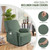 KinCam Recliner Covers, Stretch Reclining Chair Covers, Recliner Sofa Slipcovers Stripe Jacquard Recliner Couch Covers Furniture Protector Covers for Pet Kid (1 Seater, Greyish Green)